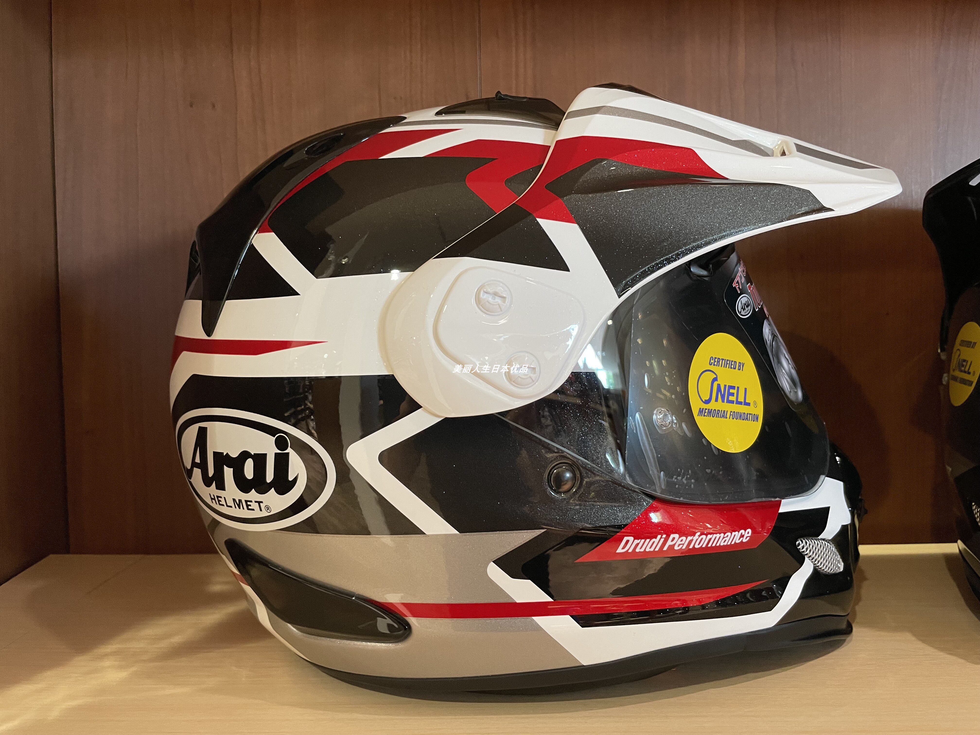 日版正品代购直邮araitourcross3departure红色越野摩托车头盔