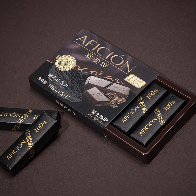 歌斐颂黑巧克力100%纯黑可可脂苦散装烘焙网红混合巧克力