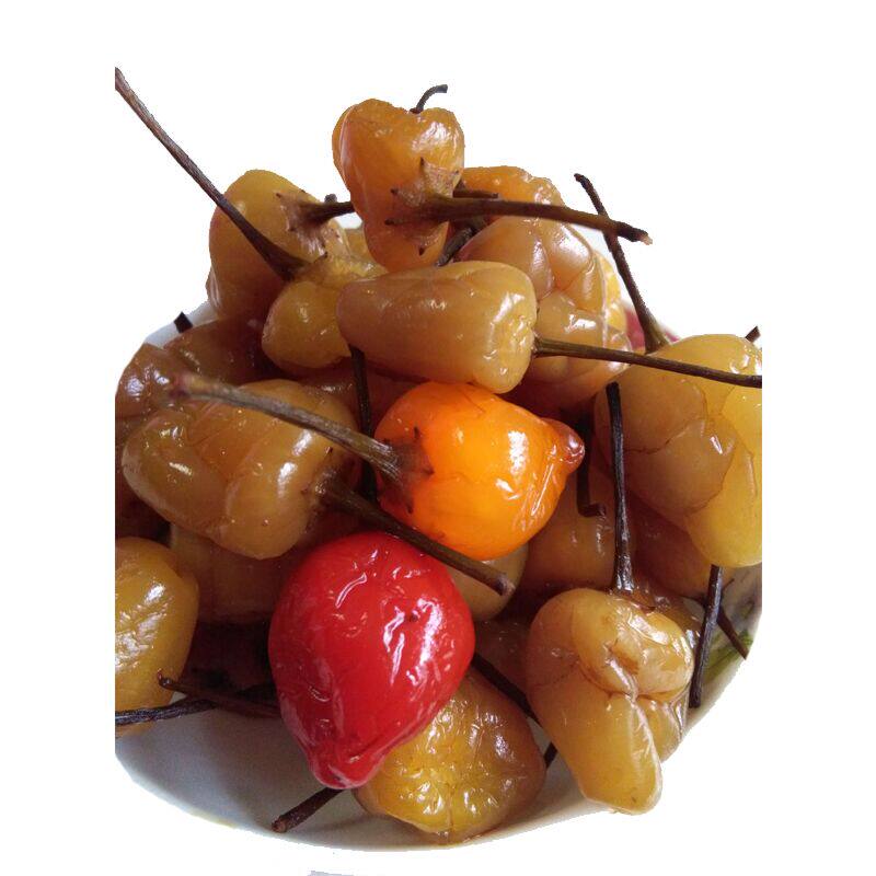 广西灌阳特产酱泡蒜香五彩七彩泡椒灯笼辣椒腌制