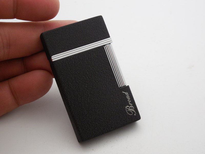 火石broad博达妙音朗声磨砂超薄侧滑砂轮充气充气打火机