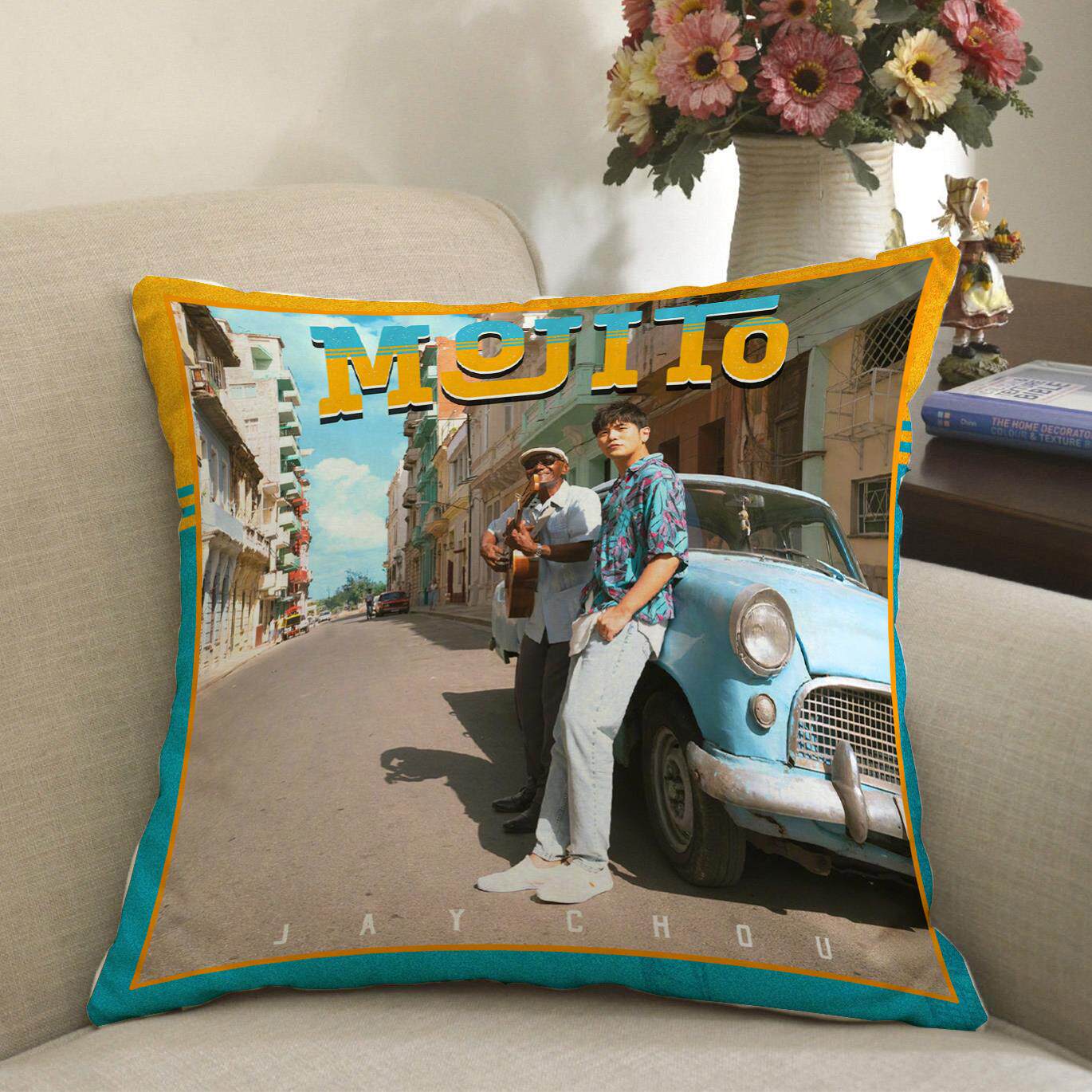 mojito周杰伦抱枕diy定制明星创意周边照片靠垫靠垫