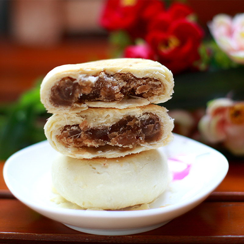 新泰1斤起包两斤月饼食品厂椒盐枣泥绿豆红豆传统糕点