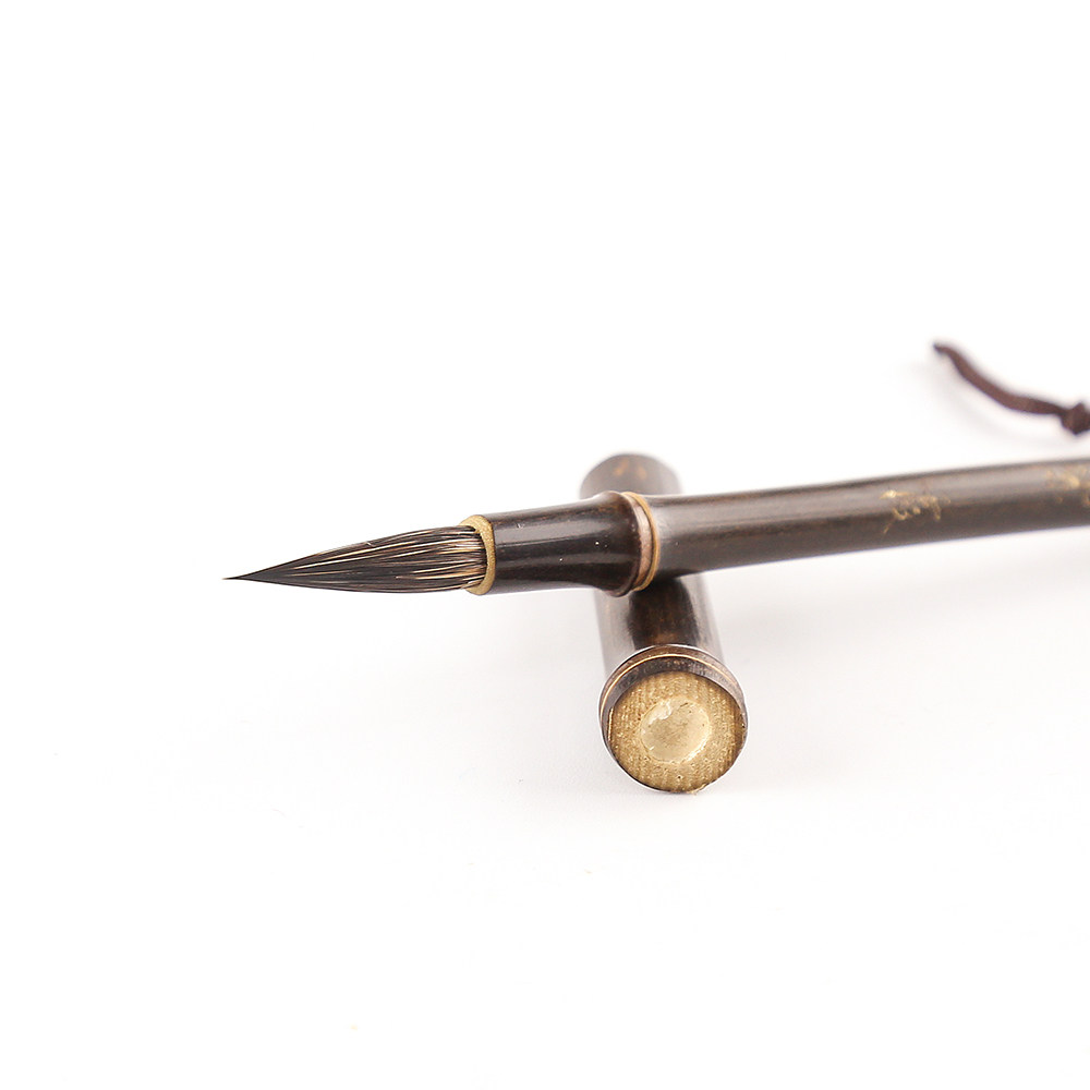 毛笔别致紫霞铁头紫毫小楷瘦金便携纯紫毫毛毛笔