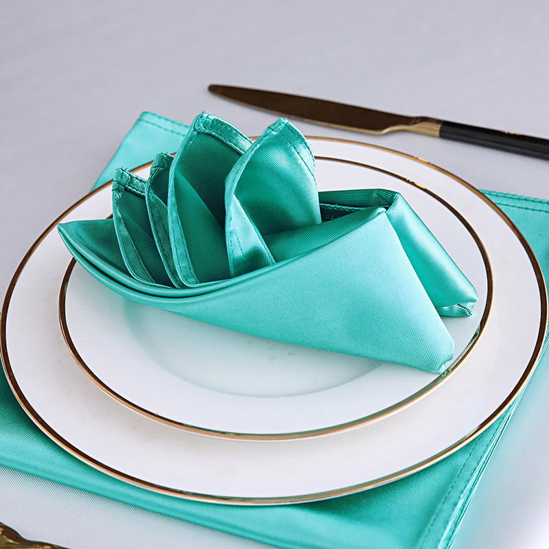 高档酒店口布宴会折花餐巾西餐厅围脖脖子小方餐巾