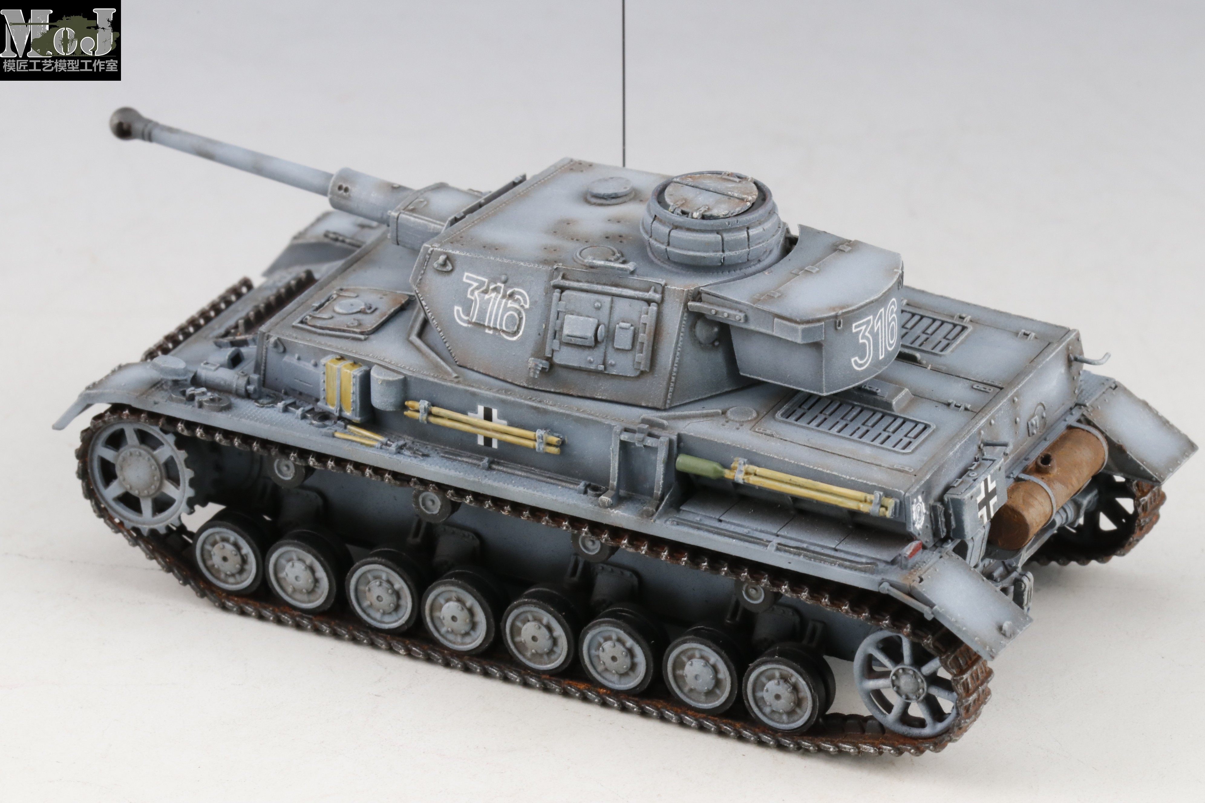 f2成品轻旧坦克模匠四号德国7359威龙代工坦克