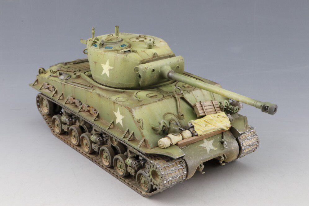 模匠田宫32595美军m4a3e8谢尔曼坦克狂怒坦克