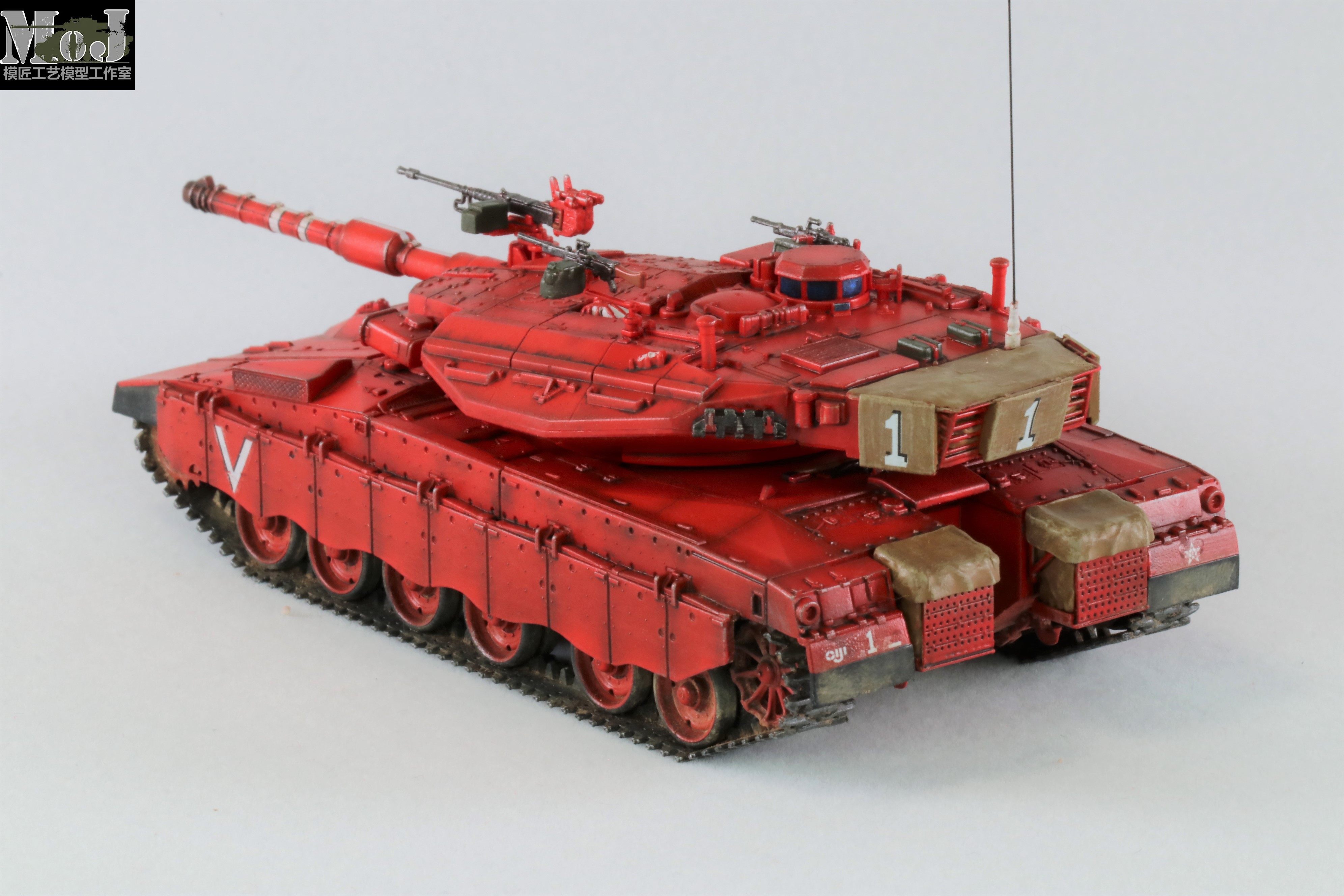 小号手82917以色列卡瓦3d主战坦克红狼战车成品代工坦克