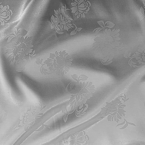 做高档复古风旗袍白色暗纹提花棉绸缎马面襦裙子汉服装布料面料秋