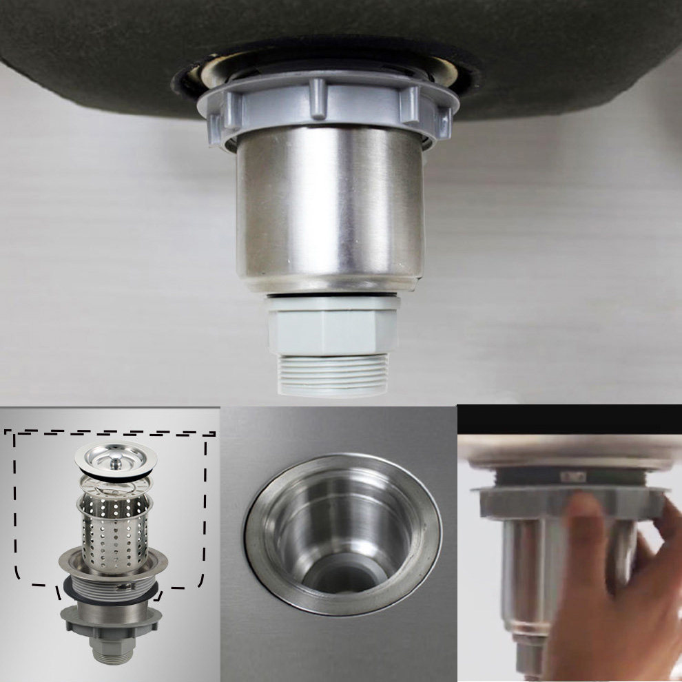 可用墨林厨房水槽配件洗菜菜盆不锈钢落水双层水槽下水器