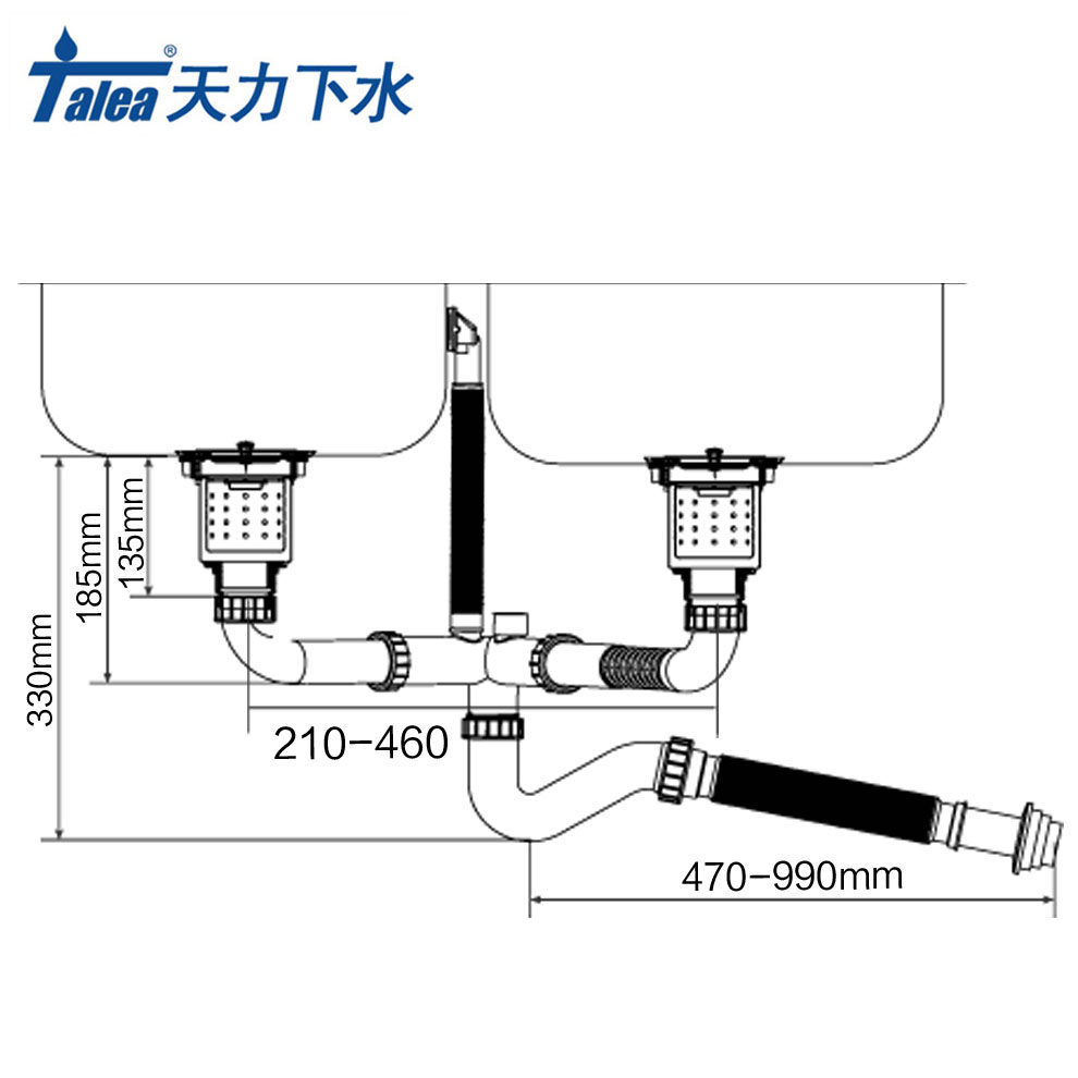 厨房洗菜盆下水管水槽110下水器安装拆卸工具防漏防滑扳手0618销量