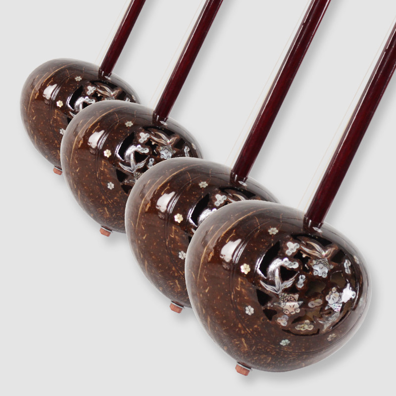 乐器andrew安德鲁正品椰胡潮汕潮州手工雕刻制作椰胡