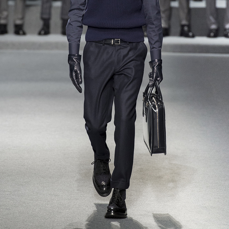 2021年秋冬毛呢男裤黑色小脚裤休闲锥形裤韩版厚百搭修身羊毛长裤