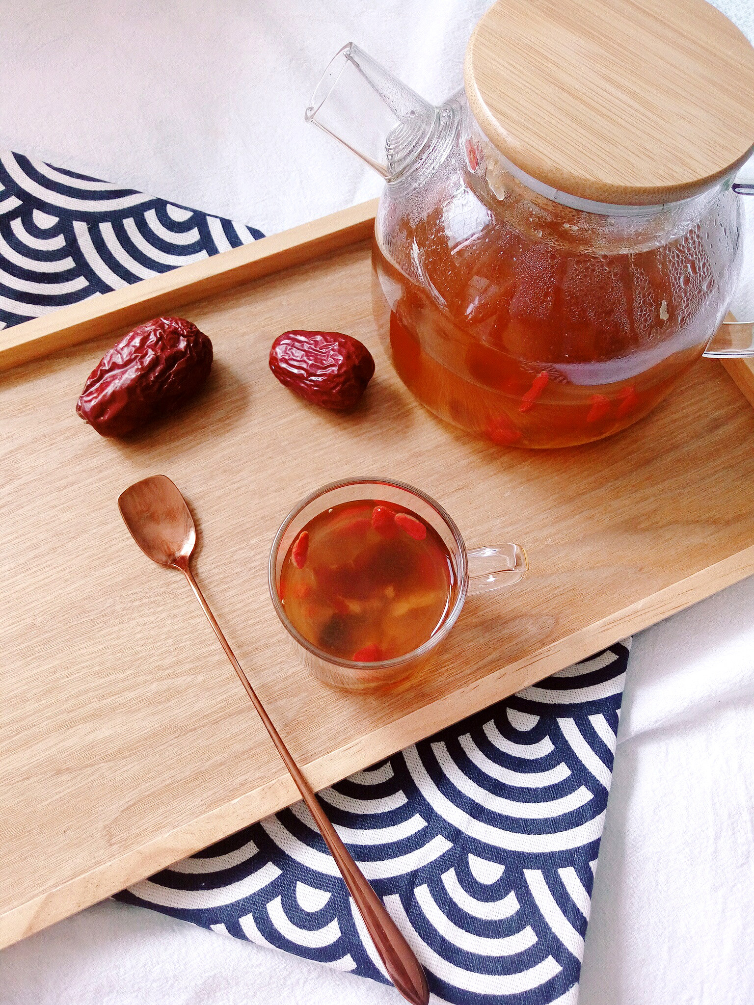 包邮 花浔墨纯手工 桂圆枸杞红枣茶