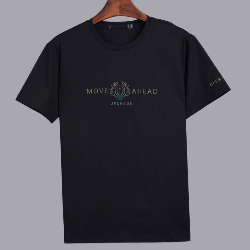 海剪标纯棉短袖T恤2021夏季新品圆领印花微弹t恤男半袖体恤衫汗衫