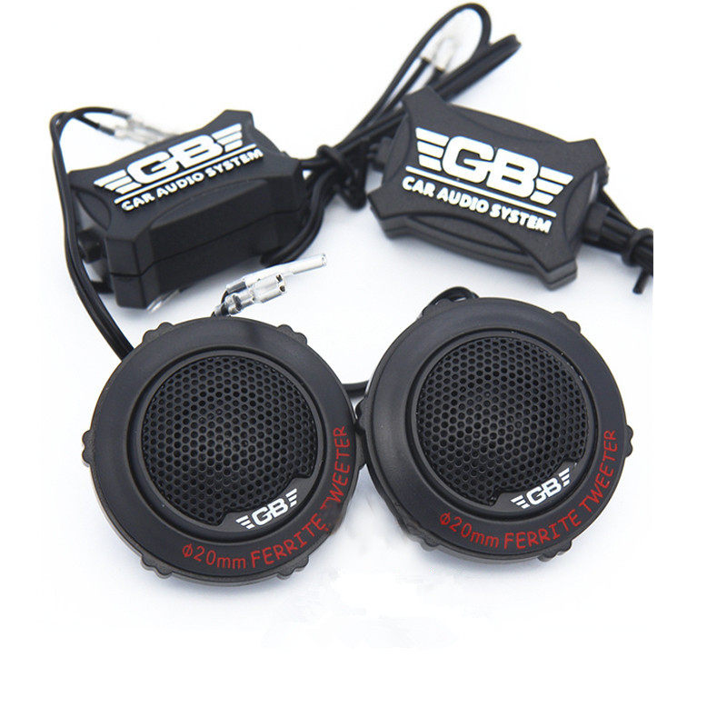 美国汽车音响发烧级钛膜高音仔喇叭车载小高音头1对带电容无损a柱