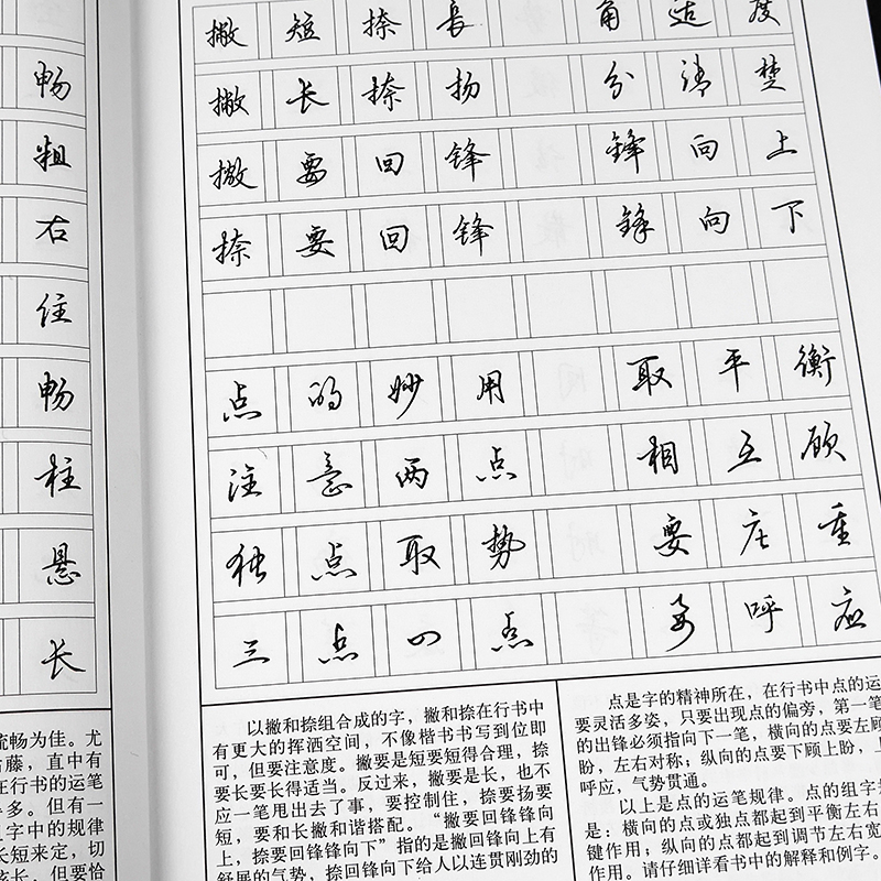 [共3样]李天生硬笔书法教程 汉字组字规律 硬笔行书楷书口诀练字帖新