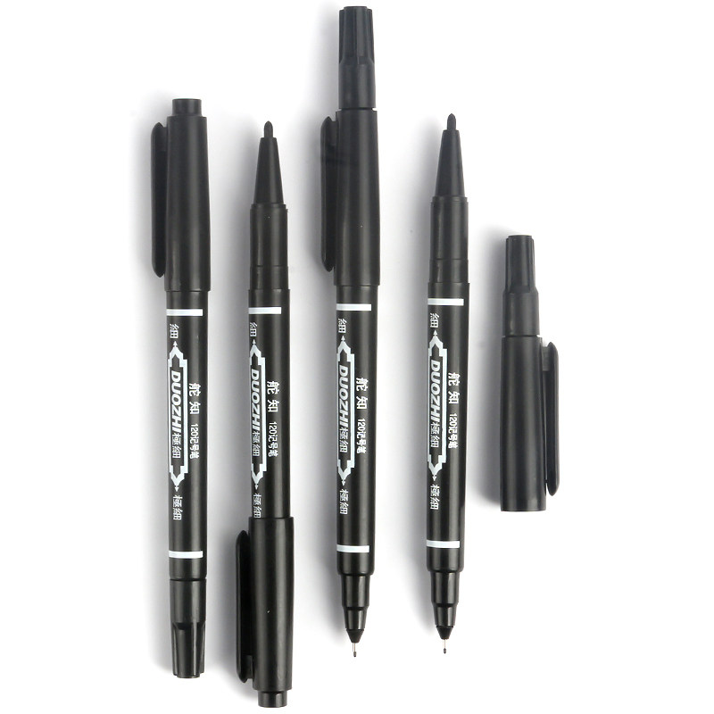 笔勾线小双头记号美术专用小头细头马克儿童勾线笔