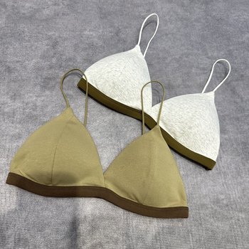 WUXIN Wuxin underwear French bra ເຕົ້ານົມຂະຫນາດນ້ອຍ sexy seamless ບາງ bra ກັບຄືນໄປບ່ອນສາມຫຼ່ຽມທີ່ສວຍງາມບໍ່ມີສາຍ 83020
