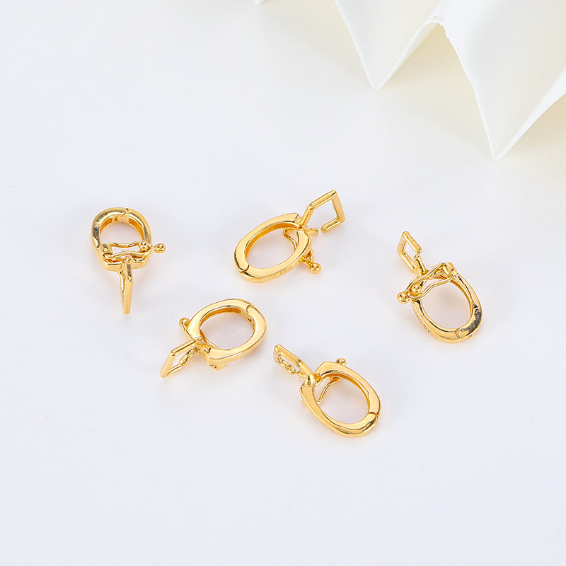 18k黄金万能百搭通用开口扣头diy珍珠扣子其他