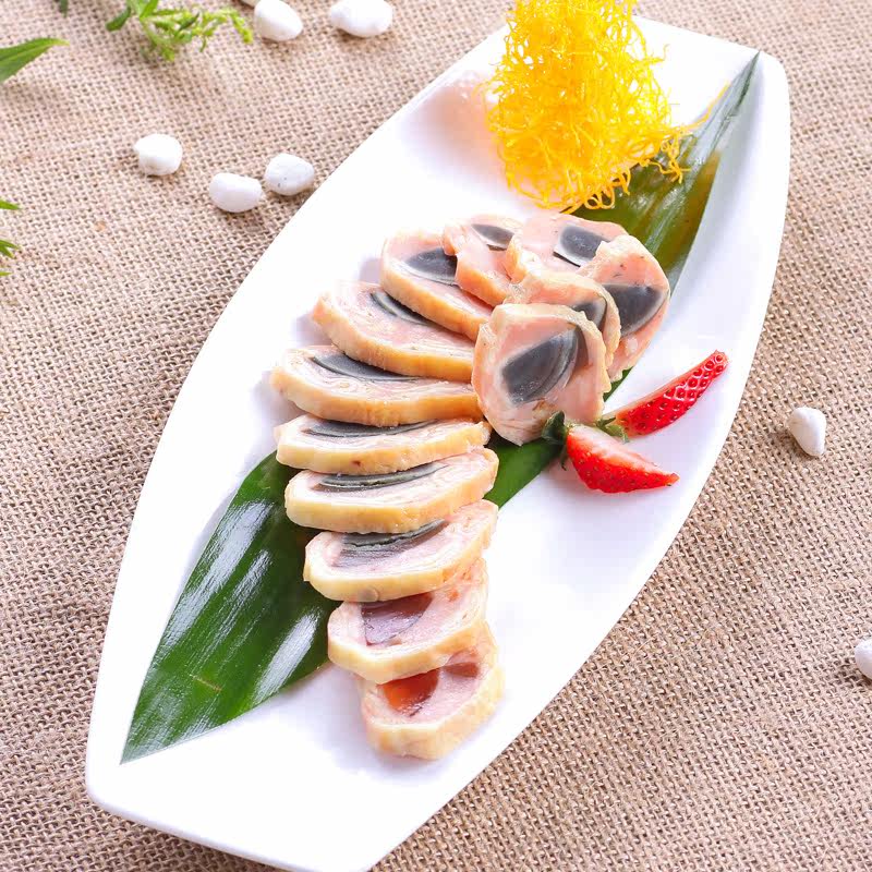 临朐第一春 皮蛋鸭卷250g 松花蛋小吃凉菜 熟食寿司料理 买10包邮