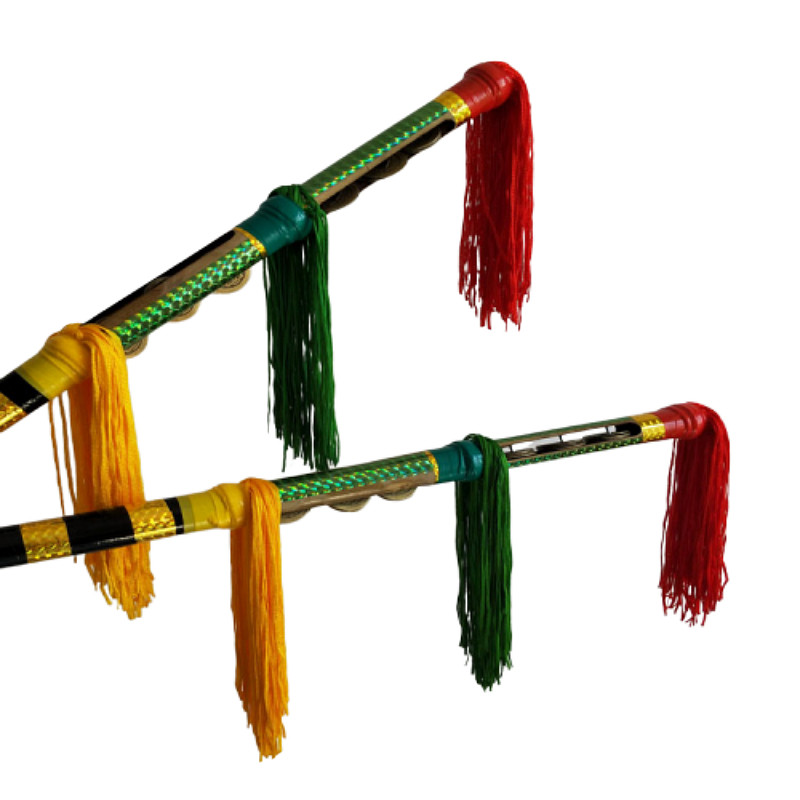 广场莲湘竹子连响花棍广场舞金钱中老年钱杆鞭打更多民间运动用品