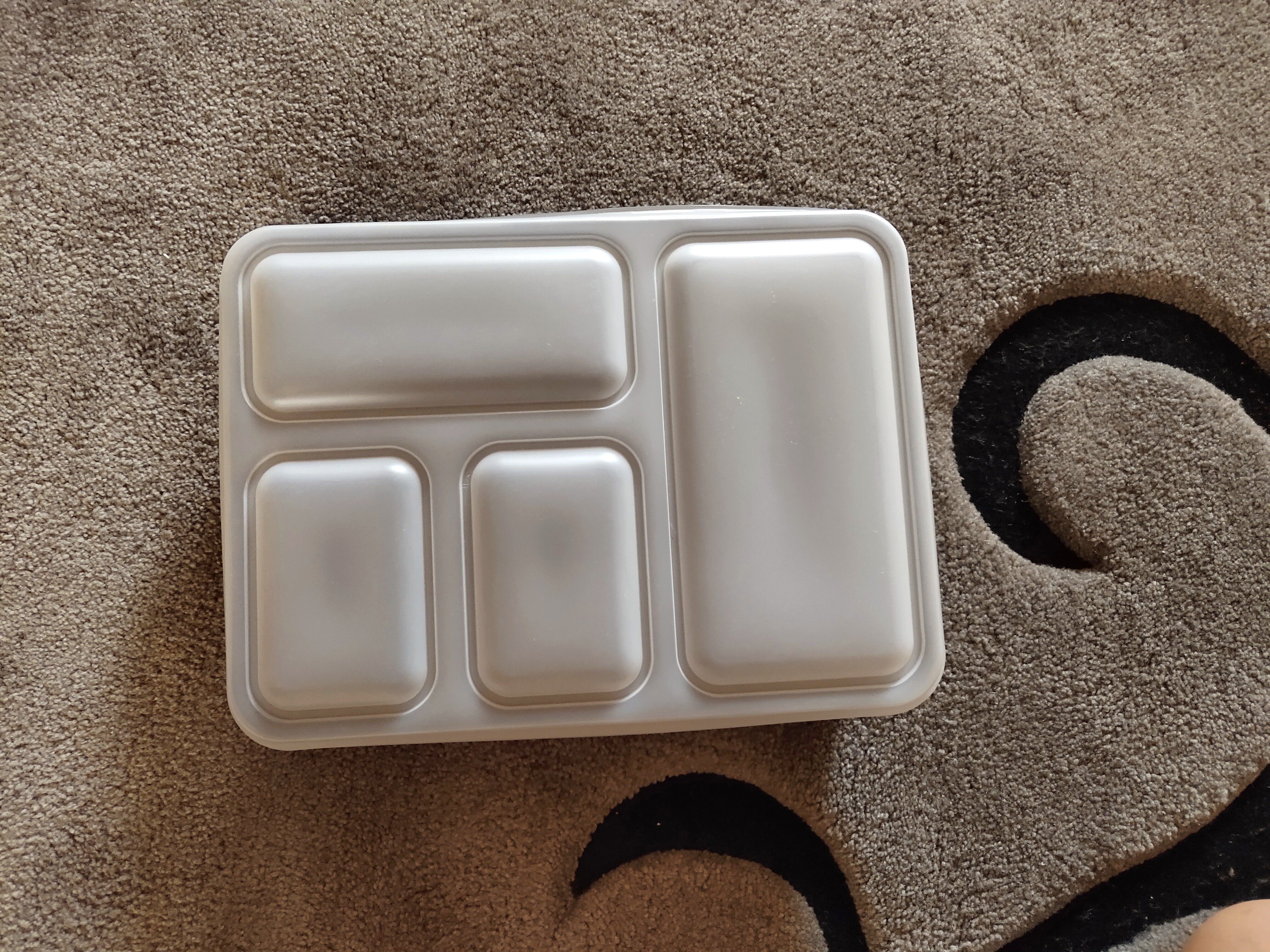 一次性餐盒黑色四格精品pp材质外卖快餐打包一次性餐盒