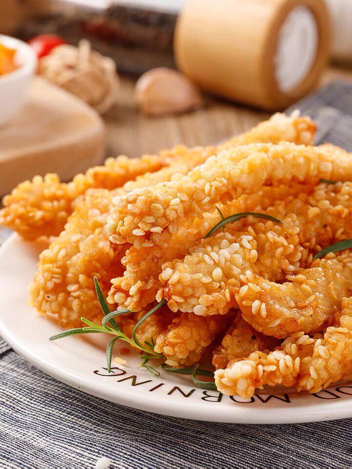 雪花鸡柳包邮排条无骨柳条油炸炸鸡900g3袋生鸡肉