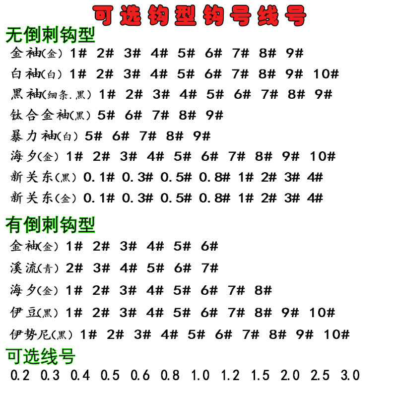 钓鱼钩绑好子线双钩成品袖钩伊豆金袖伊势尼鱼钩套装进口日本正品