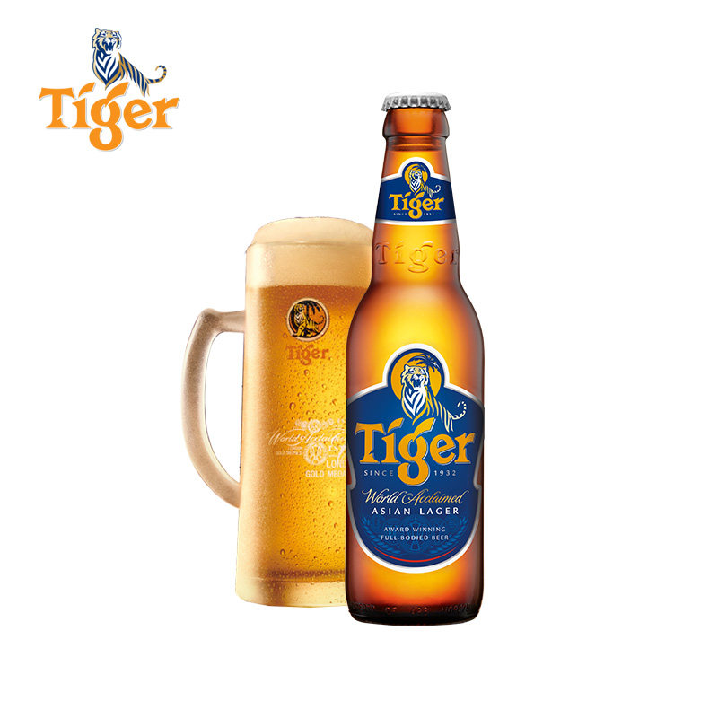 喜力官方 tiger/虎牌啤酒 老虎牌经典款 瓶装 330ml*12瓶