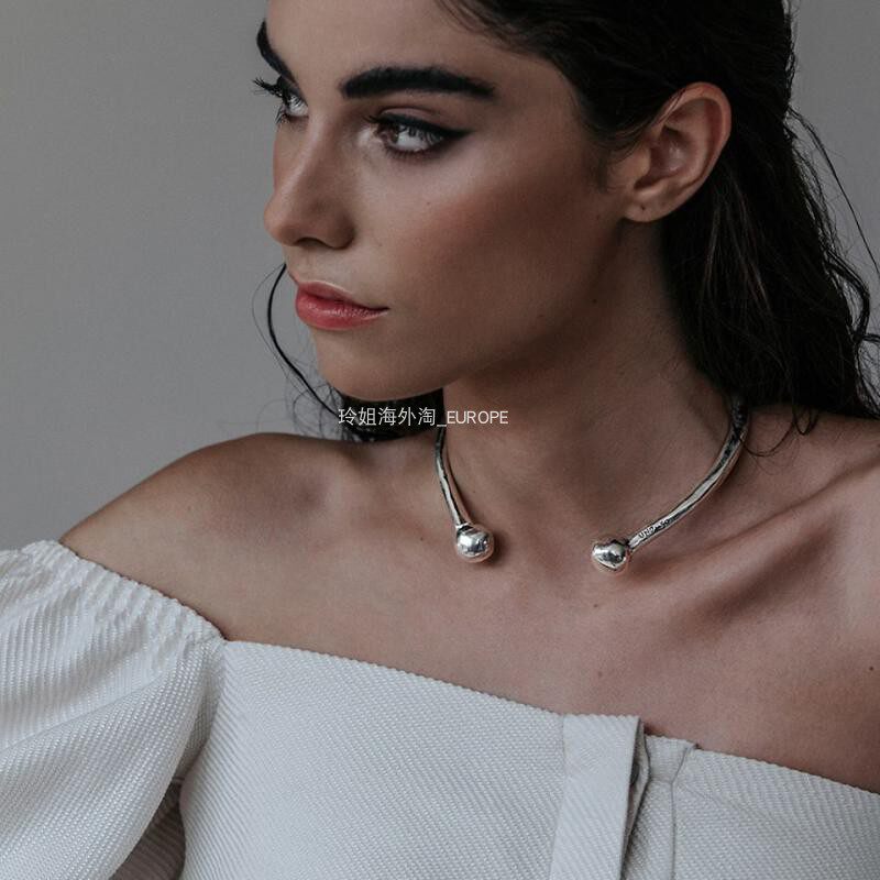 限量特价西班牙unode50镀银镀金蒜头手工项圈项链项链