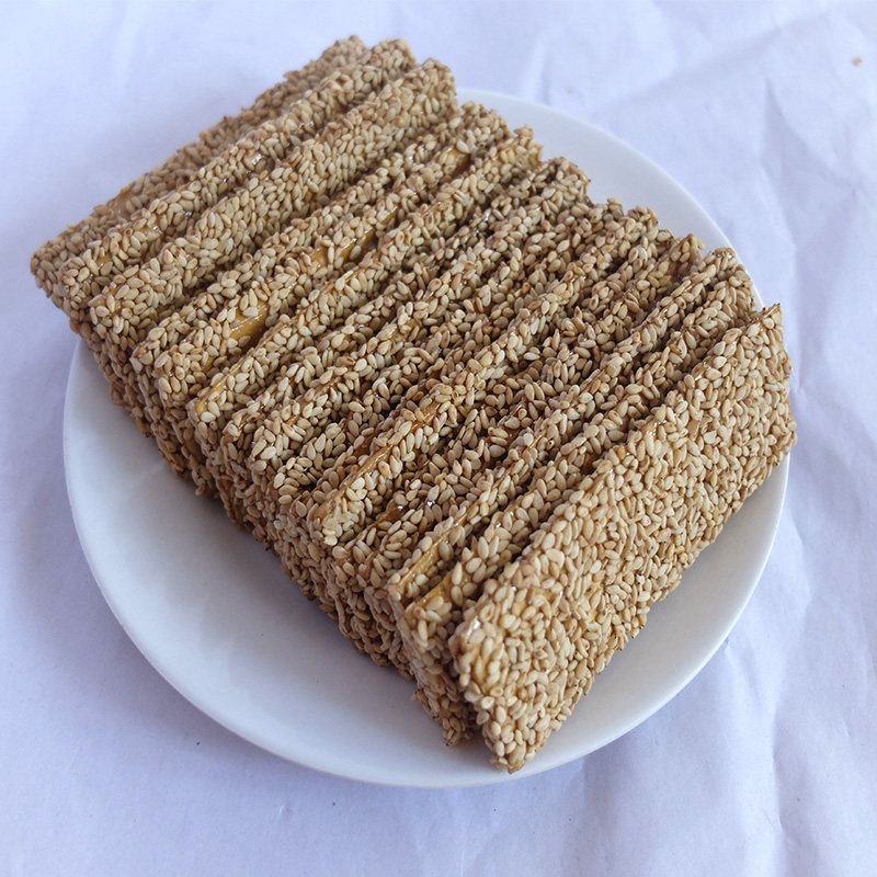 湖南湘潭县中路铺镇特产食品糕点传统怀旧480克网红芝麻片药糖