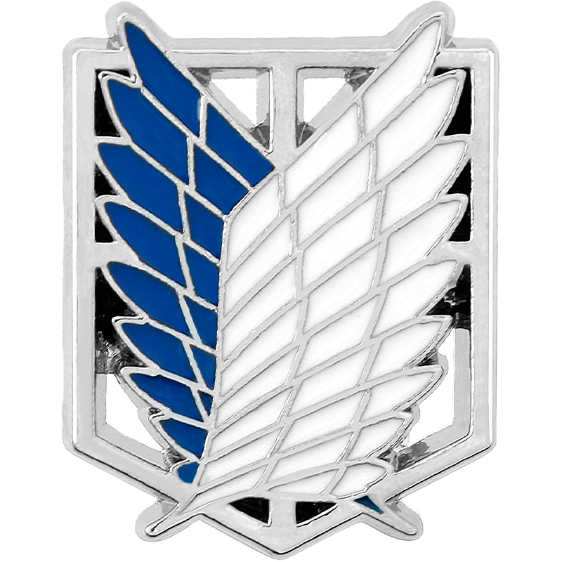 进击巨人周边自由之翼金属徽章胸针项链钥匙扣礼物胸针