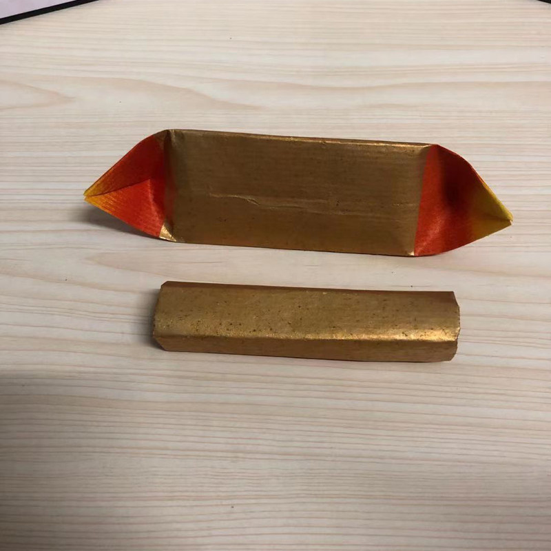 潮汕中秋大金手工折纸正方形可折元宝金条尺寸折纸