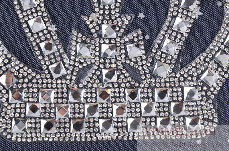 定制烫钻皇冠水钻闪钻图案衣服烫图贴钻t恤鞋帽包包服装烫画