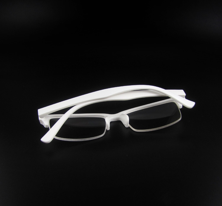 星沙配镜 tr90板材 1004 超轻半框 眼镜架 男女款 纯白色 眼镜框
