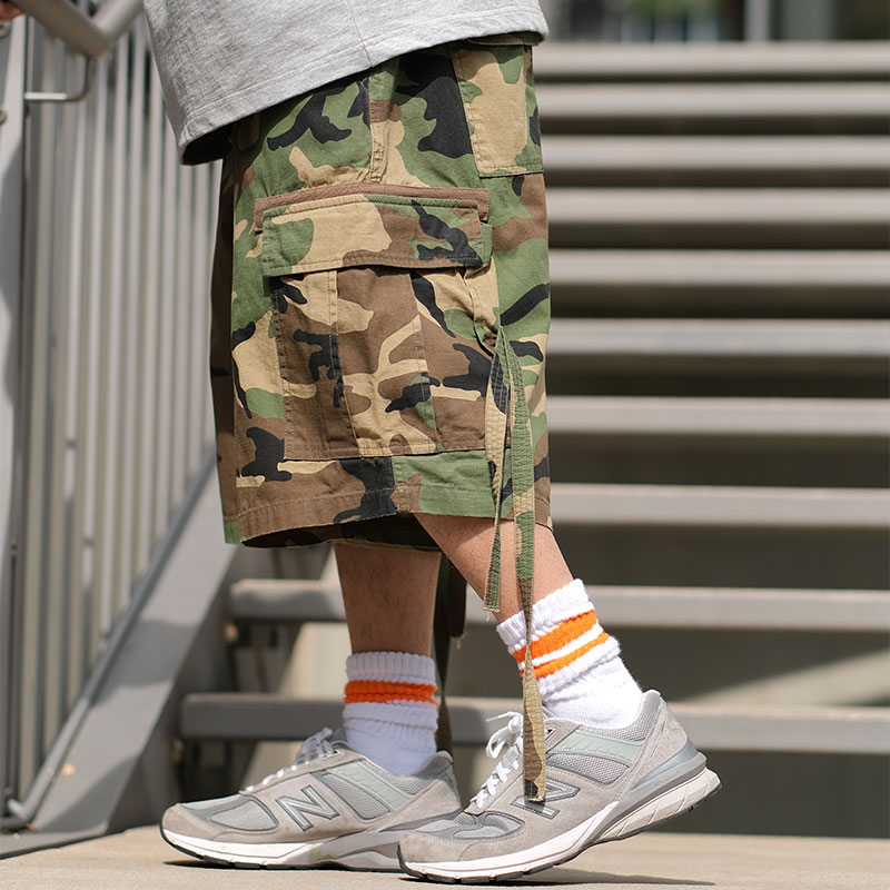 Quentin Marx日系男装迷彩短裤沙滩裤潮牌男士休闲短裤五分裤夏季