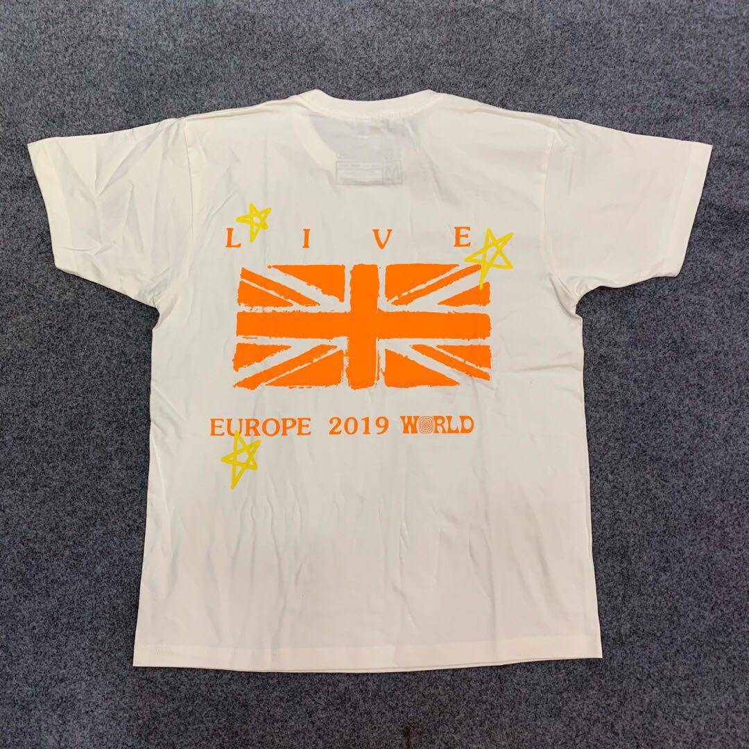 现货travisscottastroworldtourtee伦敦说唱巡演短袖t恤