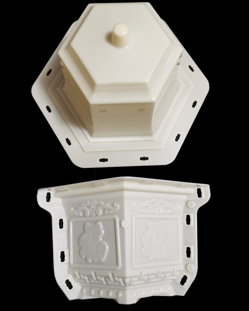 水泥花盆模具六角欧式底部灌浆加厚盆景泥土花盆