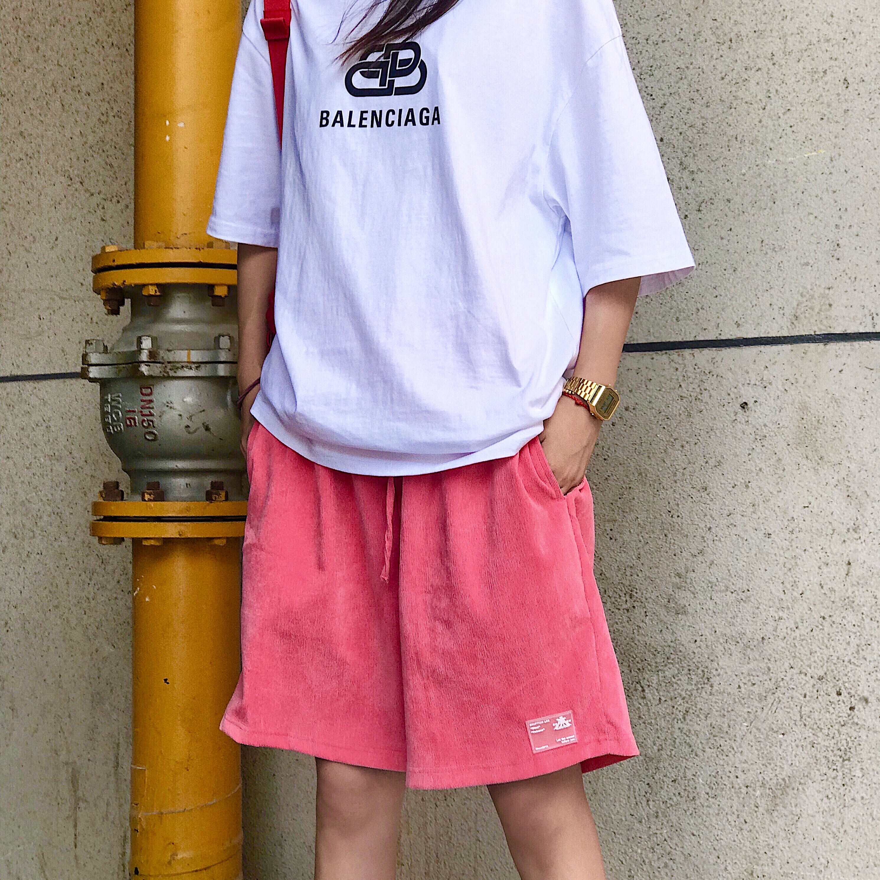 【EruptionLab】灯芯绒基础工装短裤男女宽松直筒潮牌夏季五分裤