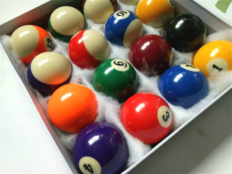 台球十六六彩美式花式斯诺克水晶球八球球头用品台球