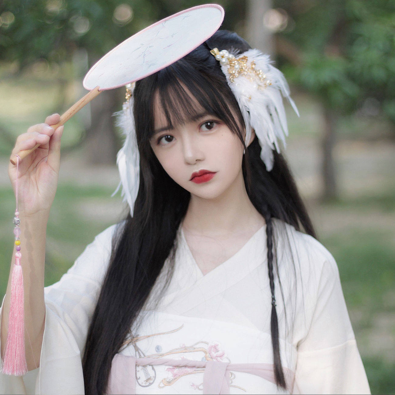 假发女长发古风cos长直发小卷内扣自然逼真古装黑色汉服假毛头套