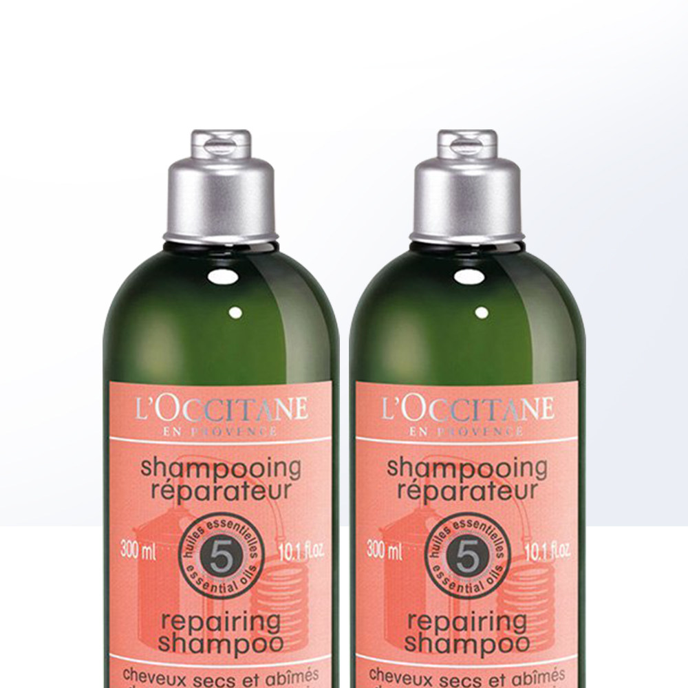 自营occitane欧舒丹草本精华修护洗发水300ml两瓶瓶装洗发水