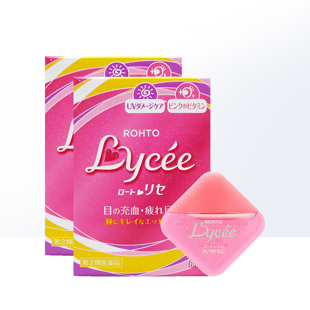 日本乐敦lycee小红花眼药水8ml缓解眼疲劳充血眼部国际五官用药
