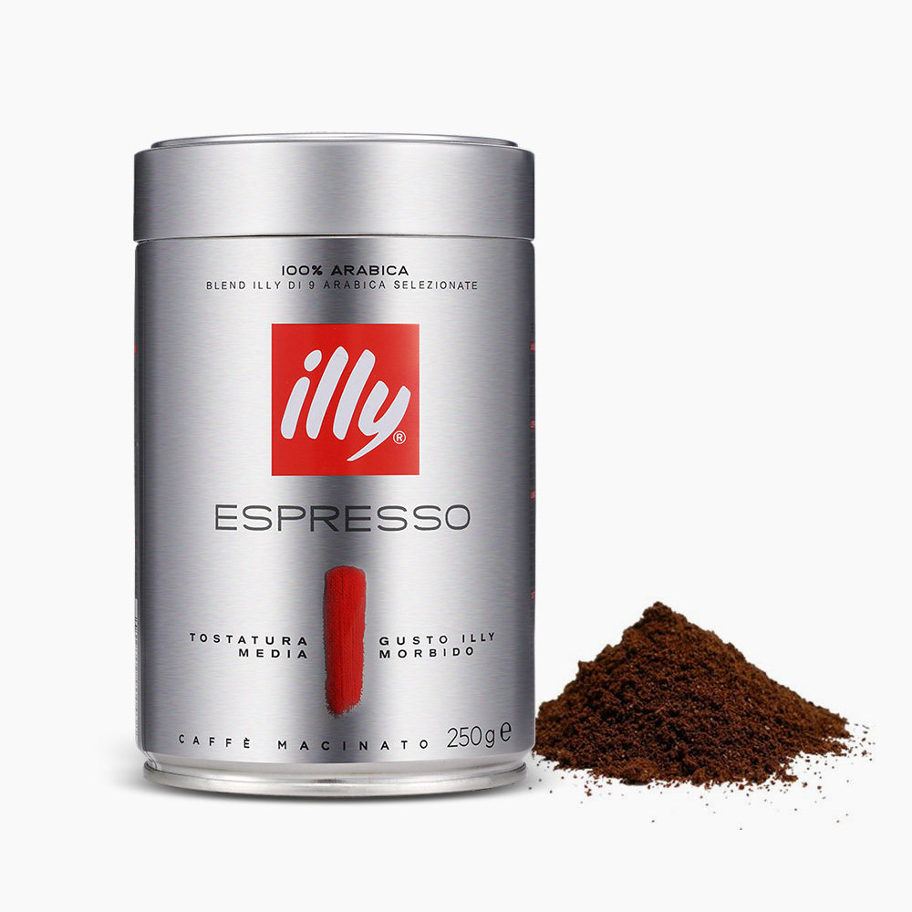 3罐 250g 意式浓缩中度烘焙咖啡粉 illy 意利 直营