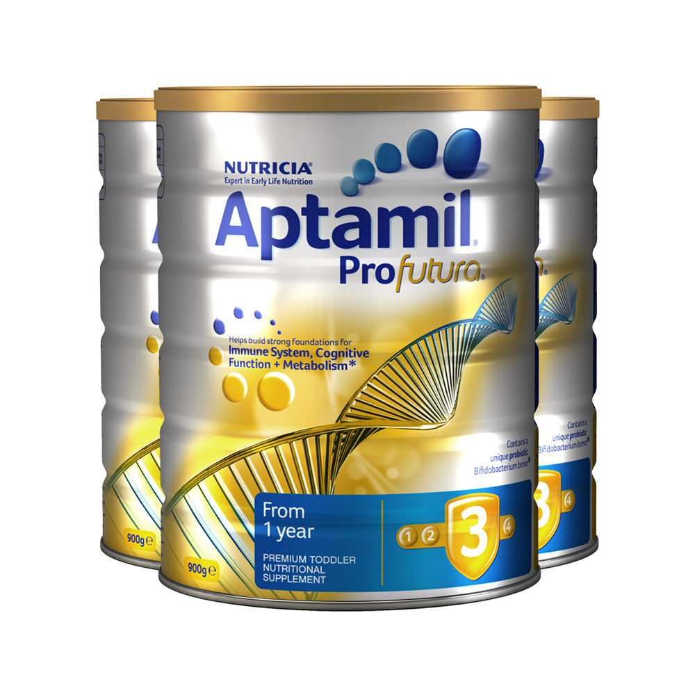 【直营】德国爱他美aptamil进口白金版婴幼儿奶粉3段 900g*3罐