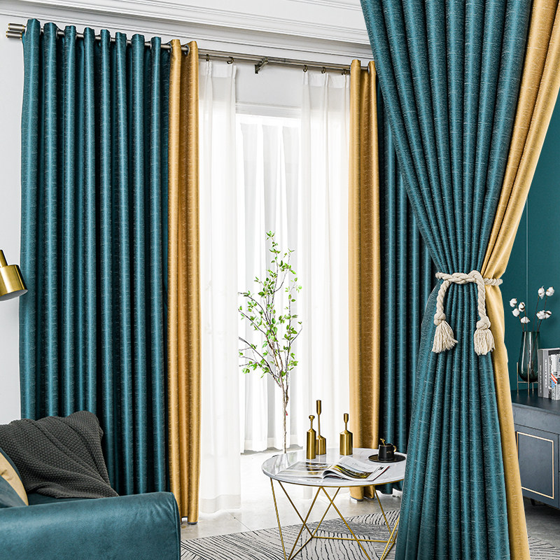 窗帘遮光2021年新款厚重真丝感丝卧室客厅轻奢定制窗帘