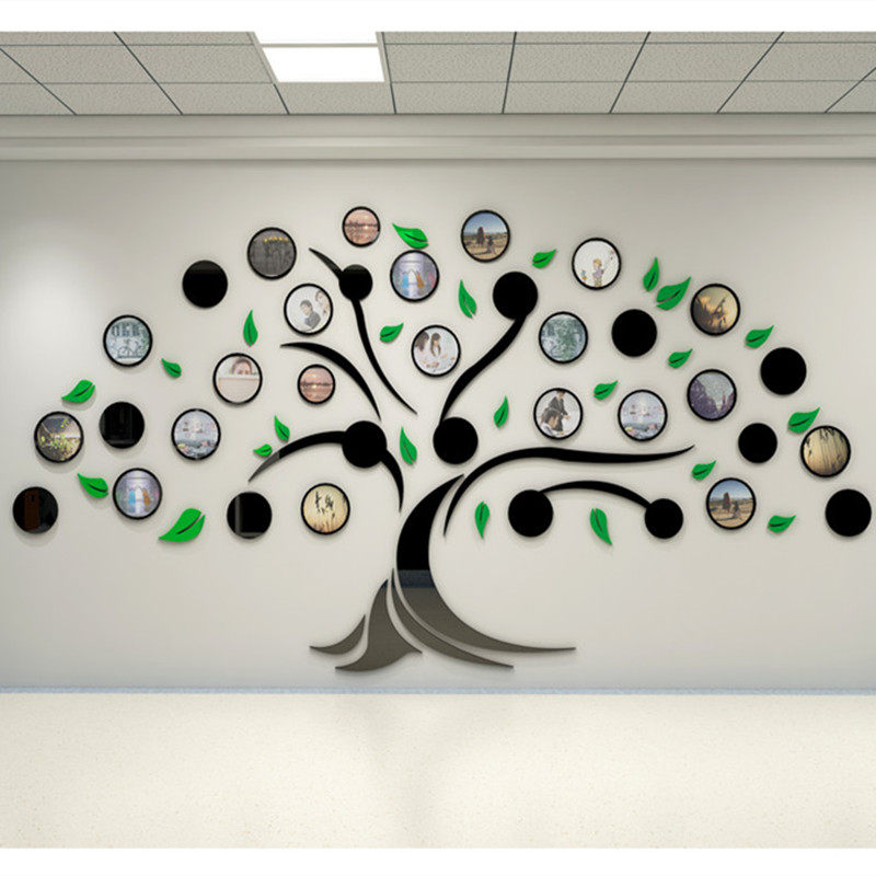 饰3d立体墙贴纸员工风采展示墙励志企业文化亚克力照片墙办公室装