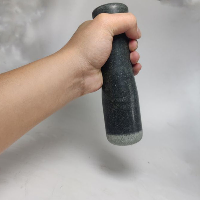 天然青石石臼老式捣药充蒜研磨棒锤捣蒜锤子石雕