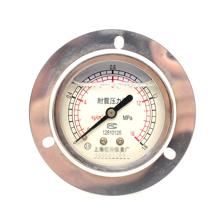 带边耐震压力表yn60zt液压油压40mpa气压压力表