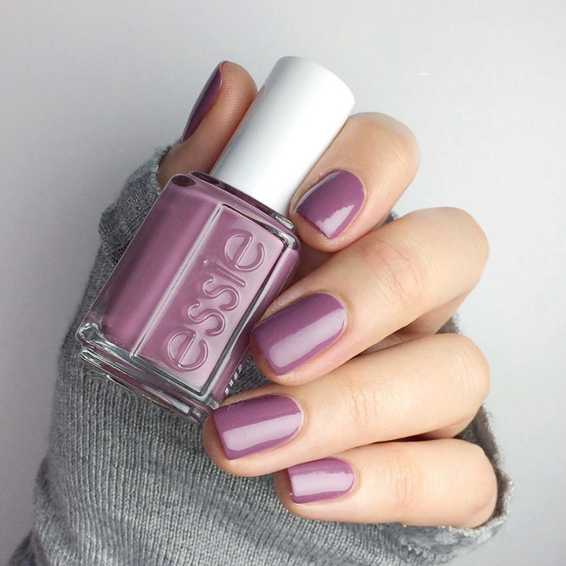 美国原装essie指甲油君同款仙女烟熏豆沙紫红色分装甲油胶